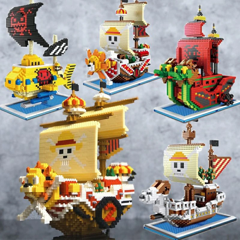 Oceano navio pirata plástico modelo 3d blocos de construção kits, montar guerras veleiro, para adultos meninos micro mini tijolos brinquedos presentes