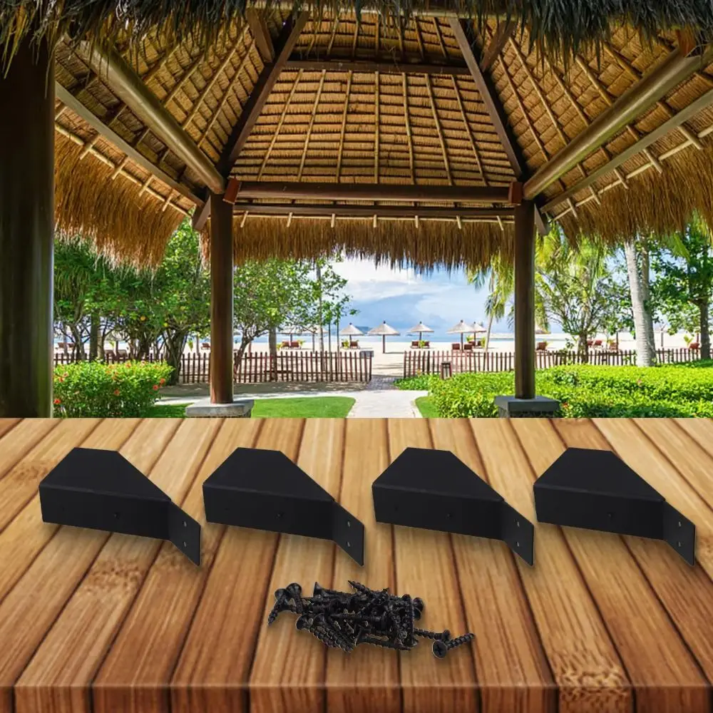 

2pcs 45 Degree Angle Pergola Brackets Sturdy Construction Powder Coated Steel Heavy Duty Connector Rust Resistant Load Capacity