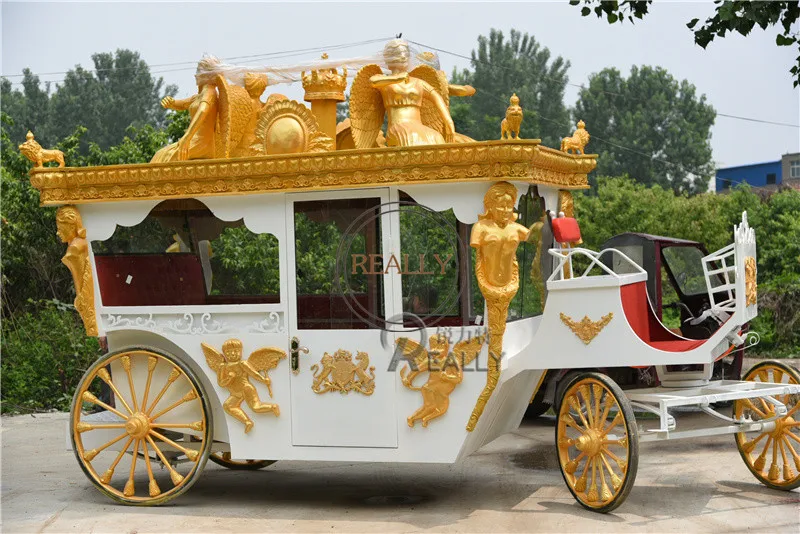 Horse Carriage Wedding Electric Horse Luxury Attractions Sightseeing Carriage for Sale can Be Customized