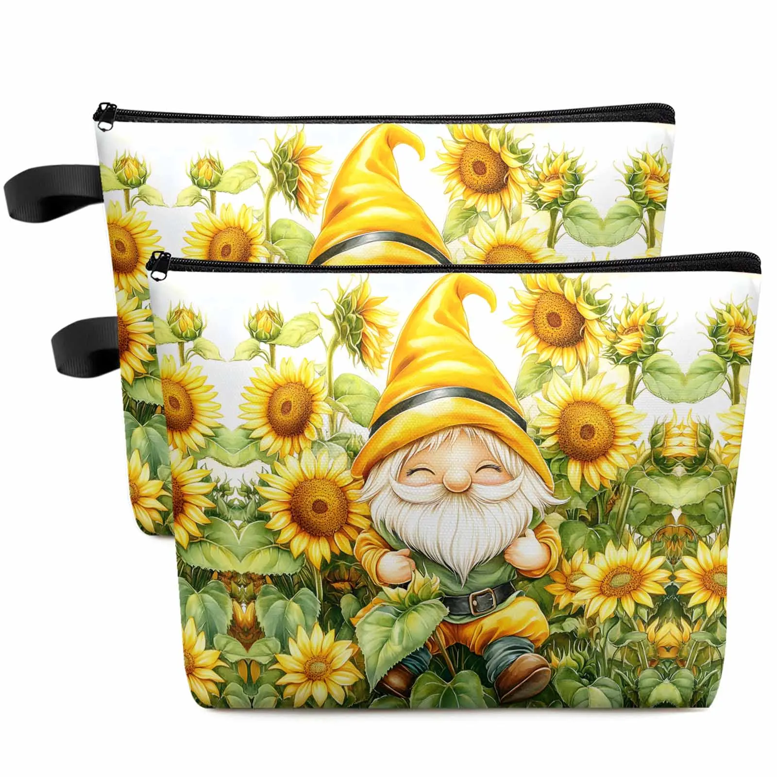

Cute Cartoon Style Sunflower Large Capacity Travel Cosmetic Bag Portable Makeup Storage Pouch Women Waterproof Pencil Case