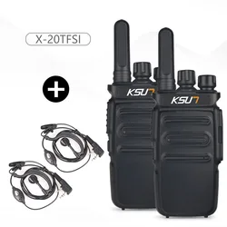 Ksun-walkie-talkie de dos vías para niños y adultos, Radio pequeña, dispositivo inalámbrico, UHF, fácil de usar, juguete, Mini tienda, 2 unidades