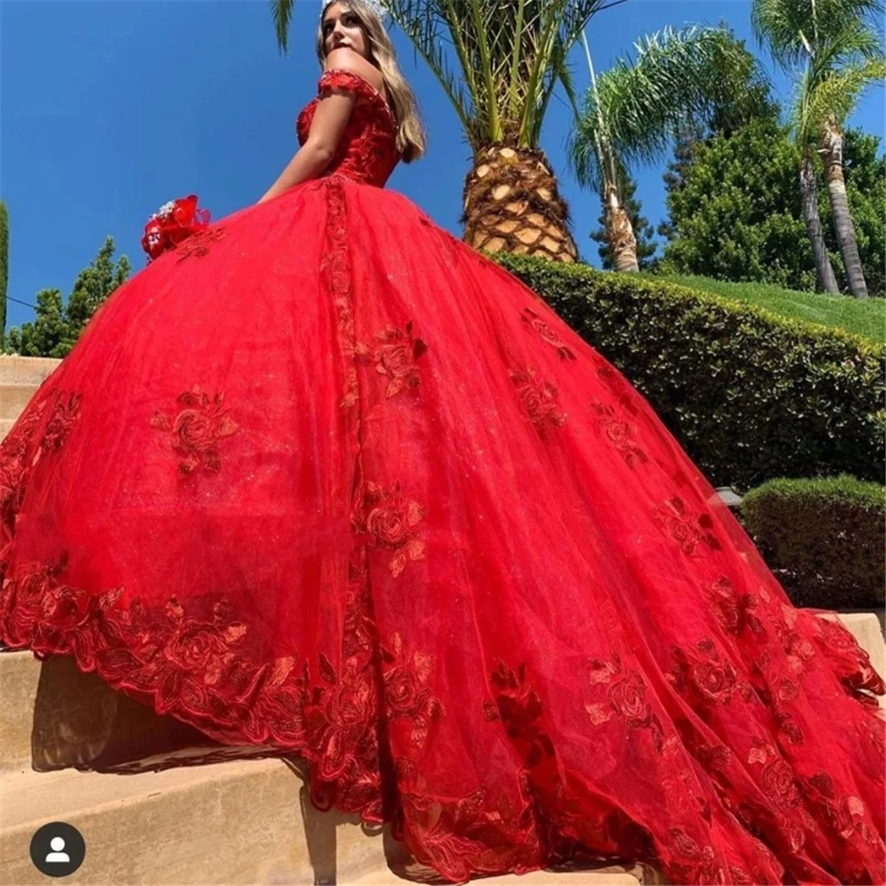 

Bealegantom Sexy Lace Quinceanera Dresses 2024 Ball Gown Beaded Appliques Sweet 16 Prom Party Gown Vestidos De 15 Anos QA115