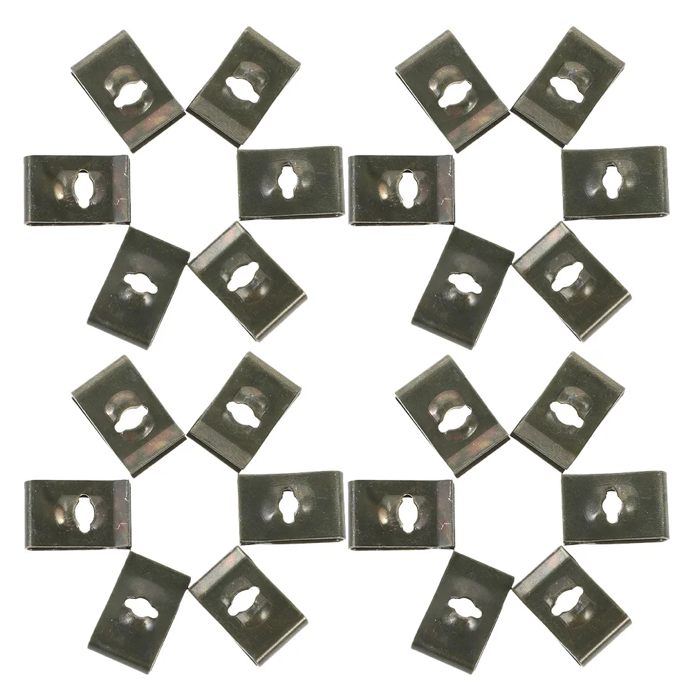 

100Pcs Auto Clips Metal U Type Fasteners for Car Panel Bumper Mudguard Secure Retainer Clips Automotive Fastener Kit