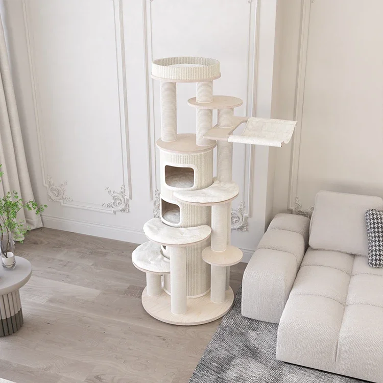 Factory Direct Supply Multi-functional Cat Tree Cat Nest With Sisal Scratching Post