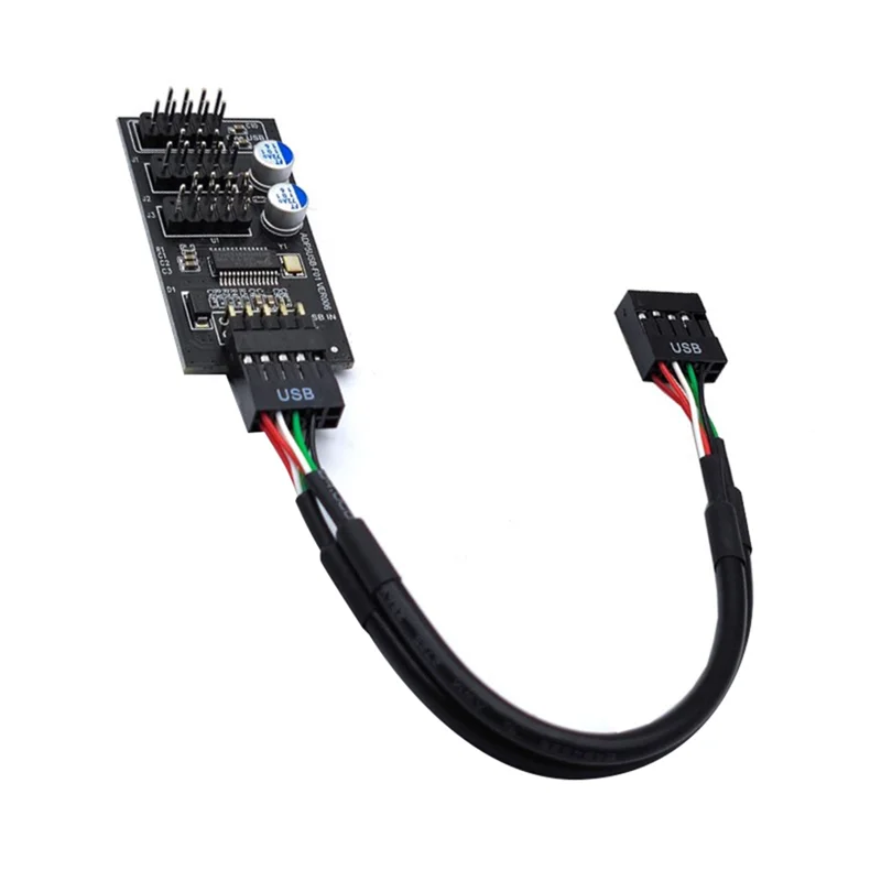 Conector de concentrador USB de 9 pines, divisor USB