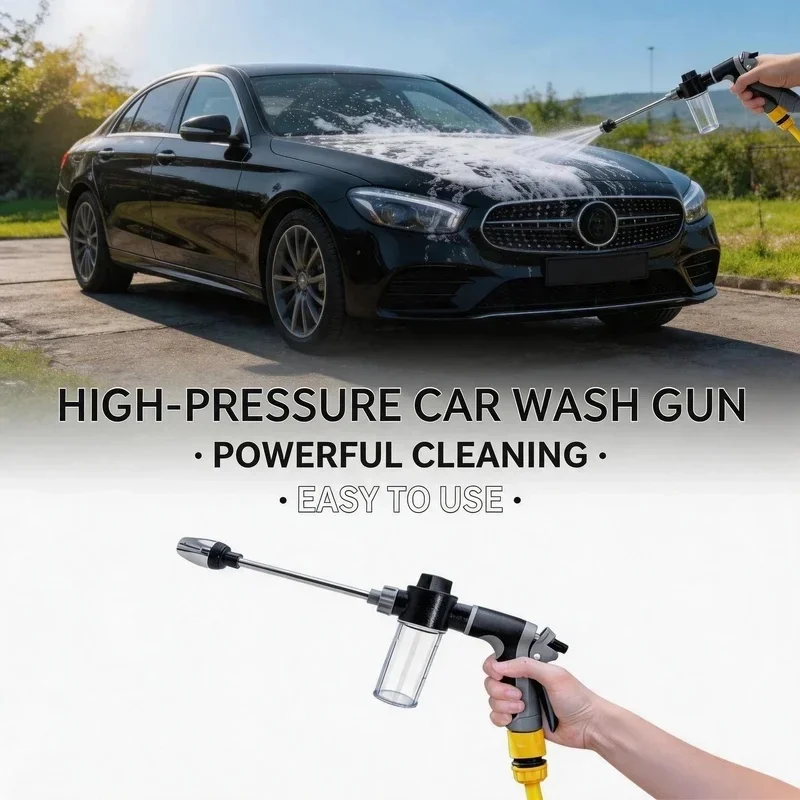 Wide Application Heavy‑Duty High‑Pressure Car Washing Water Gun RV Care Foam Sprayer Garden Hose Shower Nozzle Equipment