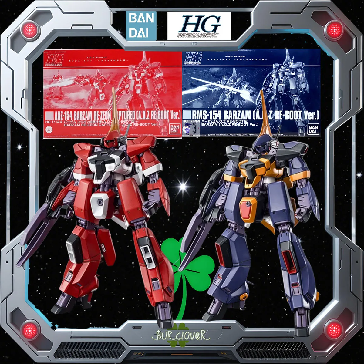 

High Quality Bandai Original Genuine HG 1/144 ARZ-154 BARZAM RE-ZEON CAPTURED [A.O.Z RE-BOOT Ver.] Gundam Anime Action Figure
