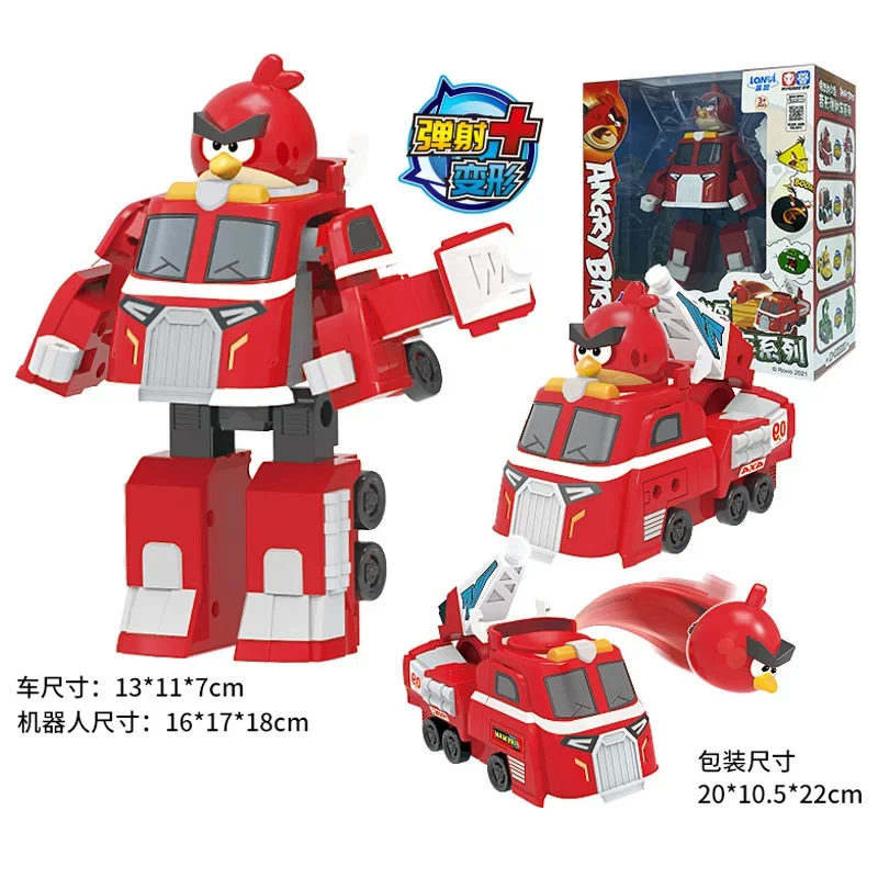 Angry Bird Karts Transformer Catapult CarTelepods Game Peripheral Mechase Toys Action Figure Collectible for Children Boys Gift