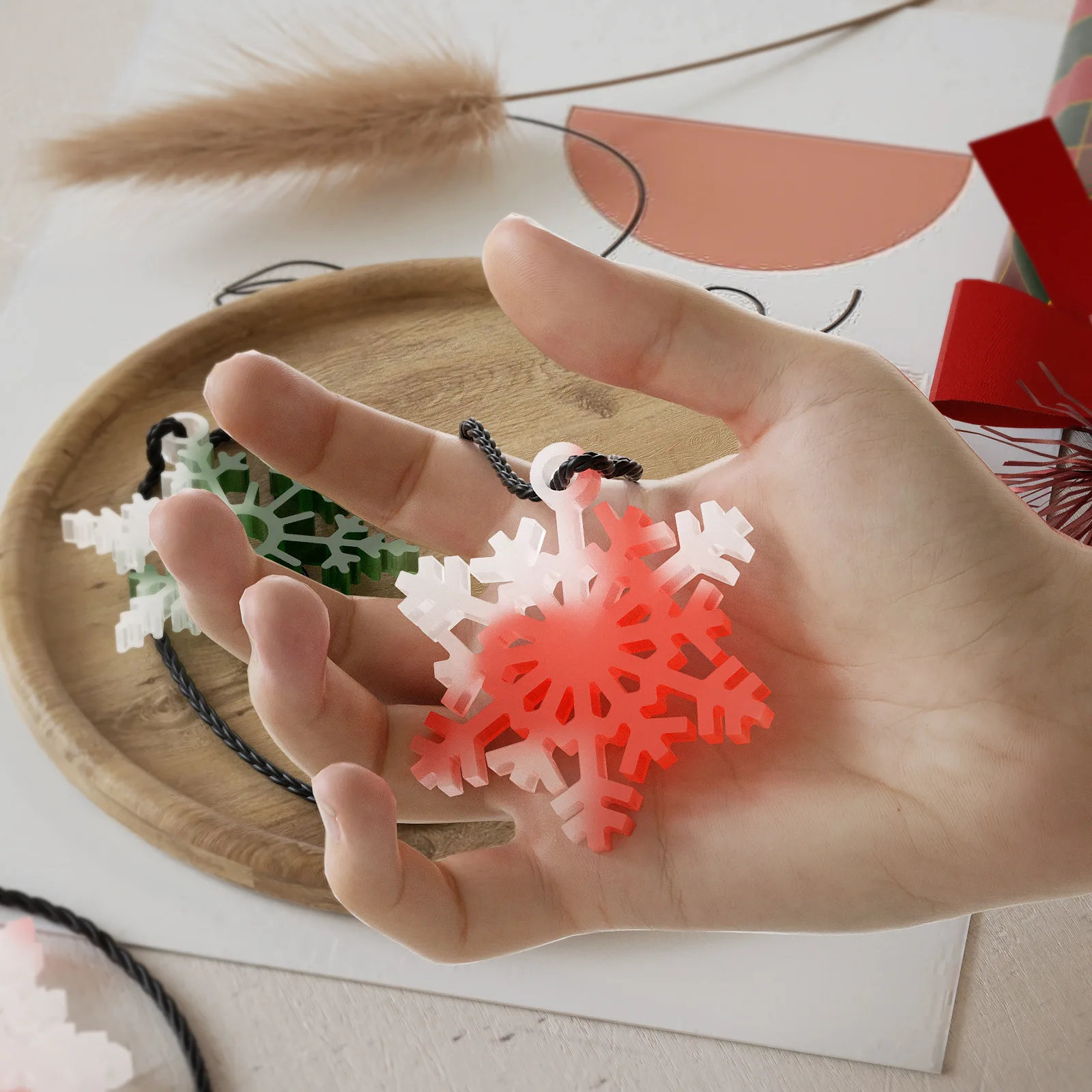 Crystal Epoxy Resin Mold Ornaments Snowflake Shape Resin Mold Christmas Ornament Pendant Silicone Molds For Jewelry Making Mold image 4