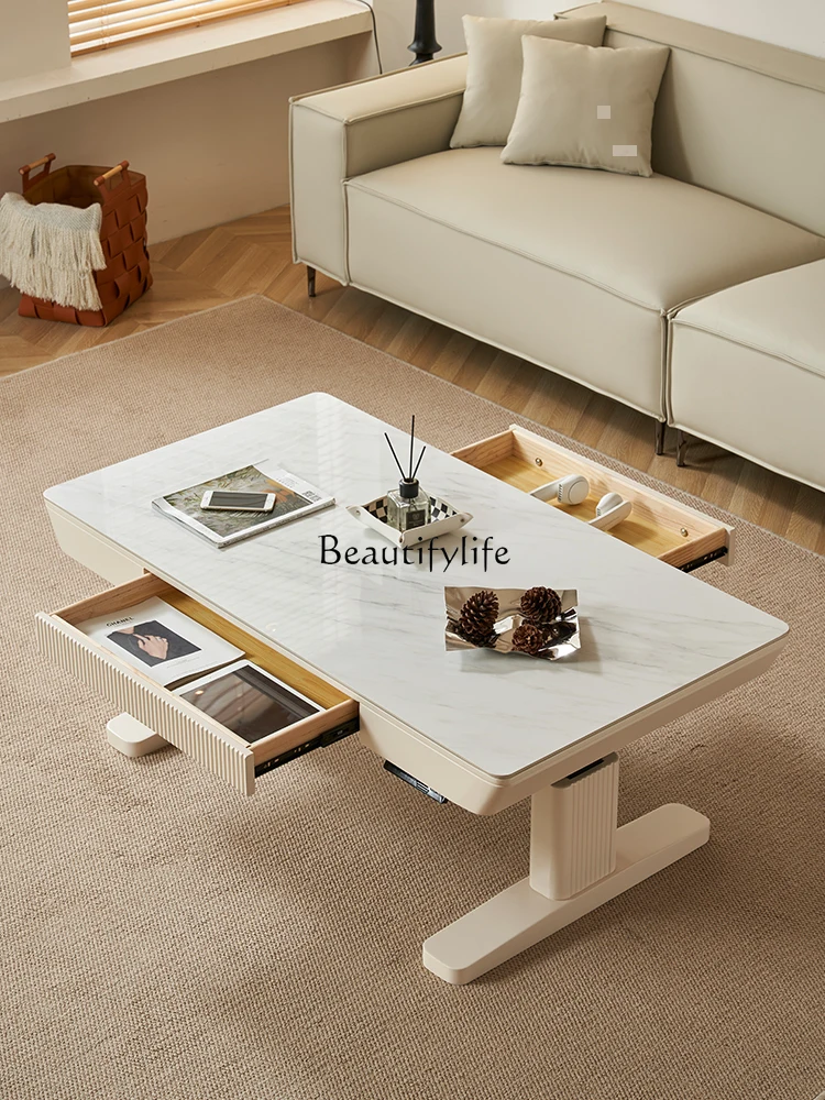 

Intelligent electric lifting table coffee table dining table dual-purpose living room office worktable dual motor