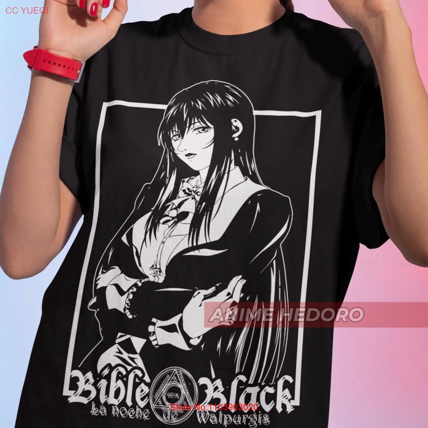 Bible Black Hiroko Takashiro Retro Anime T Shirt Manga Waifu long or short sleeves