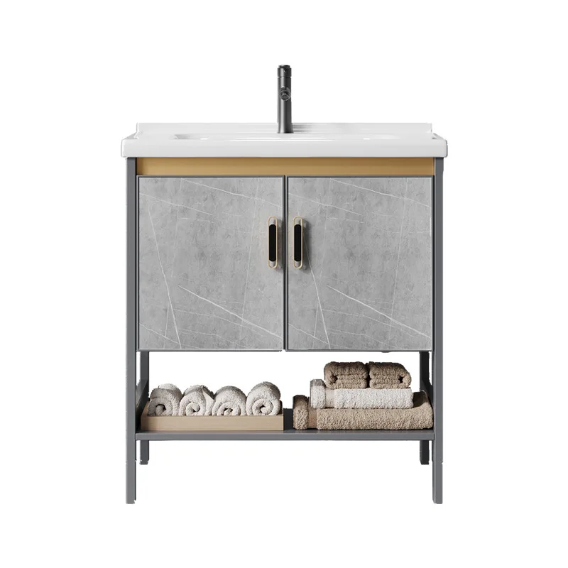 

Bathroom Washbasin Cabinet Combination Integrated Ceramic Basin Balcony Bathroom Cabinet Washbasin