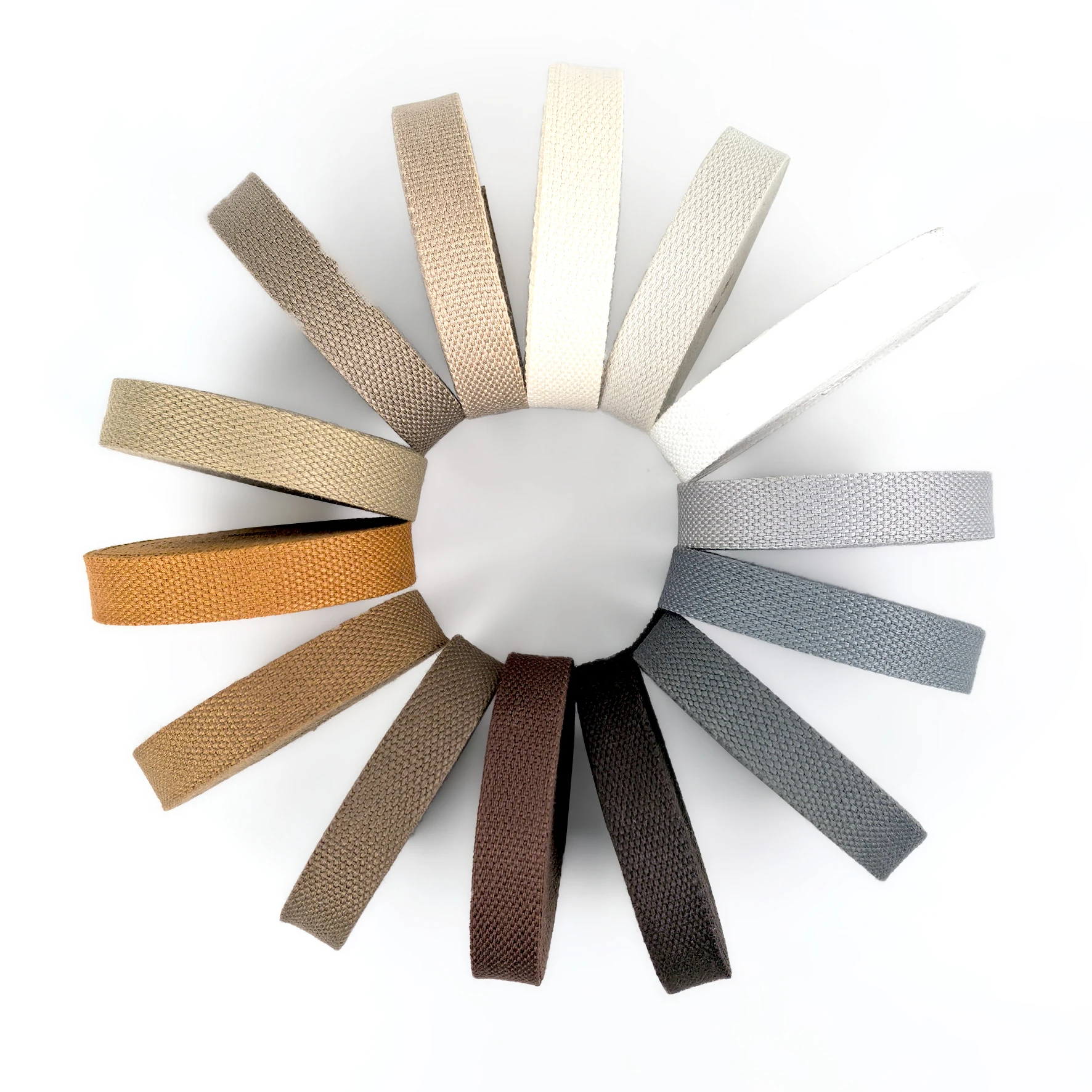 6mm/20mm 단색 폴리에스터-면 혼방 웨빙 |   길이 3야드, 두껍고 친환경적입니다. |   내마모성, 세탁 가능, 다목적 |   DIY/가방/의류 액세서리 (검정, 흰색, 회색, 자연색)