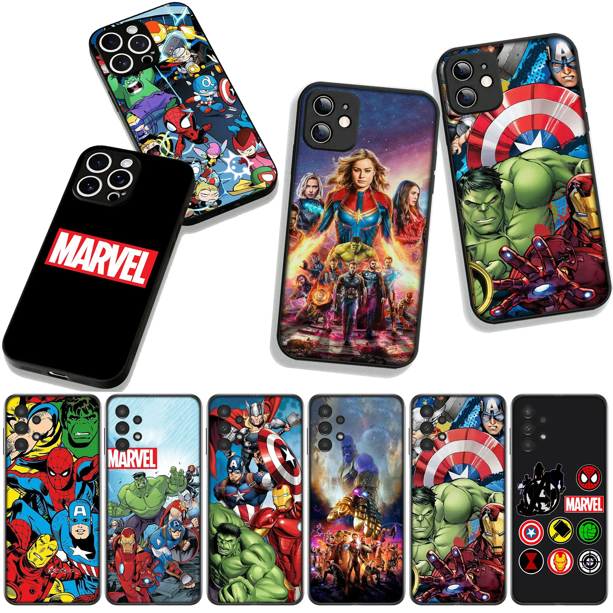 Чехол для Motorola Moto G04 G13 G14 G22 G23 G20 G32 G34 G35 G64 G82 G84 G53 G60 G72 E14 E15 E13 E22 E20 Marvel Avengers Endgame