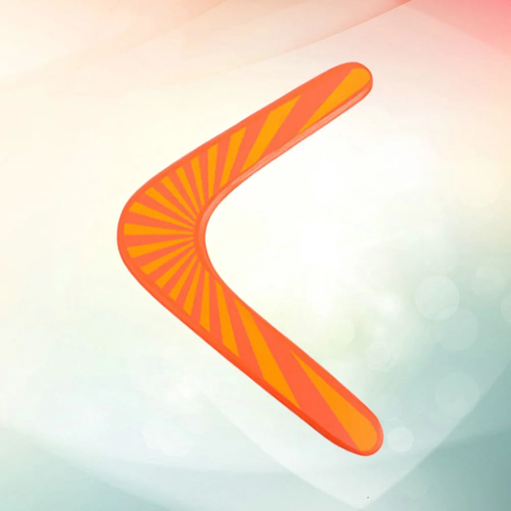 Drewniany bumerang pomarańczowy sprzęt sportowy na świeżym powietrzu do latania dla dzieci od 8 lat i dorosłych, premium, ręcznie robiony, do manewru, do użytku na trawie.