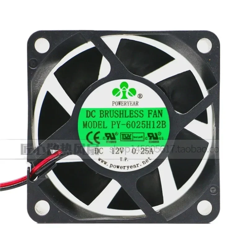 for MODEL PY-6025H12B 12 V 0.25 A 6 cm DC Brushless Small Electric Fan
