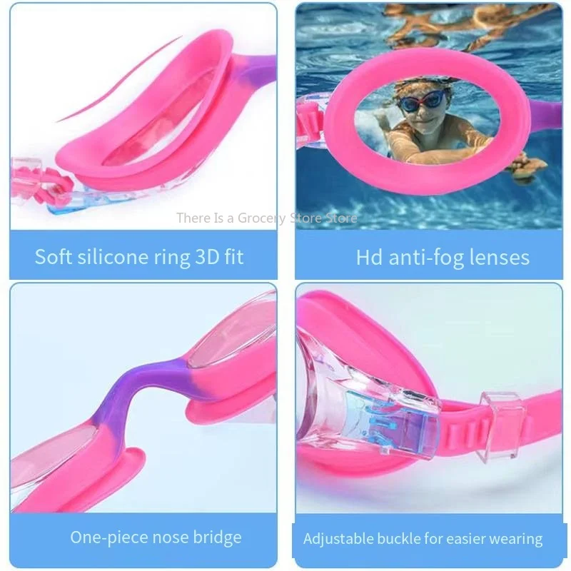 2026 New Upgrade Waterproof Anti Fog Swimming Goggles UV Children Professional Colored Lenses Kids Eyewear Swimming Glasses Eyew view 3