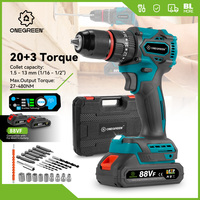 13mm 480NM Brushless Electric Impact Drill 20Gears Cordless Drill Electric Screwdriver Driver Power Tools for 21V 18V Battery