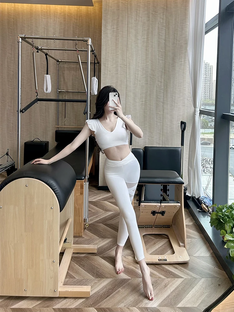 رغبة نقية مثير يطير Sve ملابس اليوغا مجموعة عالية الخصر بعقب رفع لي اليوغا السراويل النسائية التخسيس توب بوت فرقة