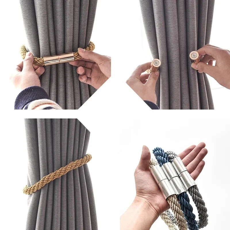 

1pcs Modern minimalist Nordic style cylindrical curtain straps without punching or installation of curtain buckles