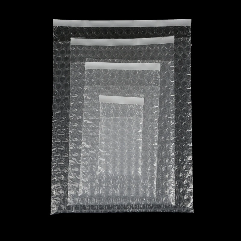 100Pcs Self-sealing Bubble Bag Plastic Shockproof Bag Clear Bubble Foam Packing Bags Double Film Cushioning Bag Envelope