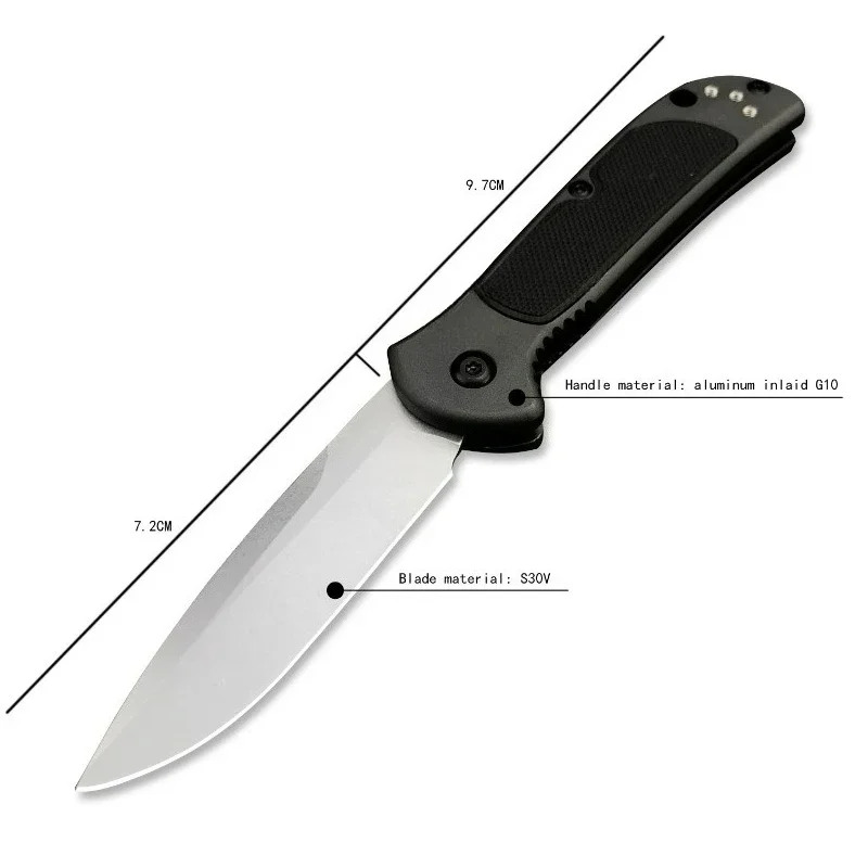 Мини-складной нож BM 9750 алюминиевая инкрустация ручка G10 многофункциональные ножи edc уличные suicideidigung охотничий Фото №6