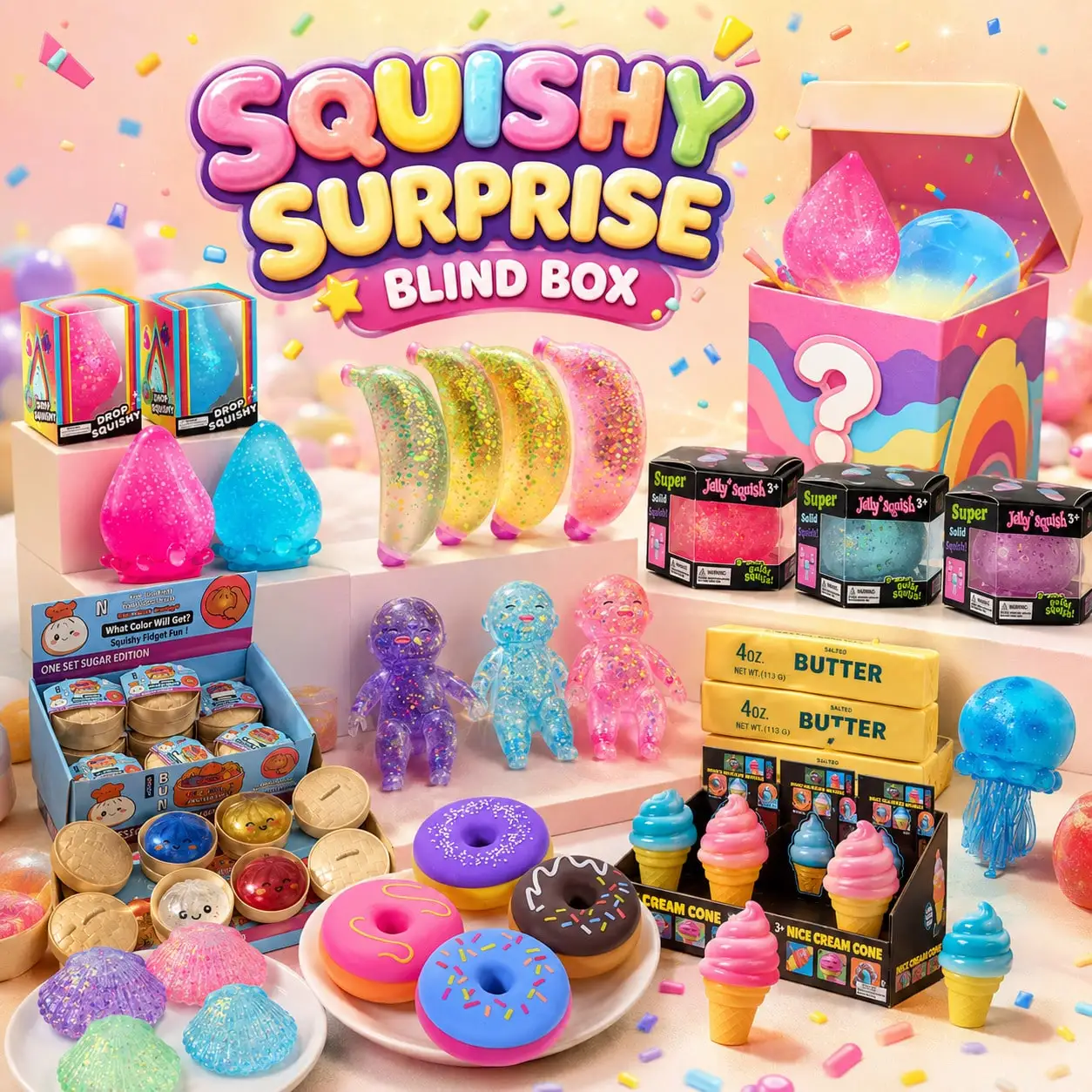 

Mystery Box – 1 Draw Per Order | Random 1 Pcs: Maltese Water Drop, Maltese Banana, Butter Stick, Gold Powder Jelly Bun, Maltese Doll, Donut, Maltese Shell, Gradient Ice Cream, Maltese Jellyfish (Blind Box, Uneven Probabilities)