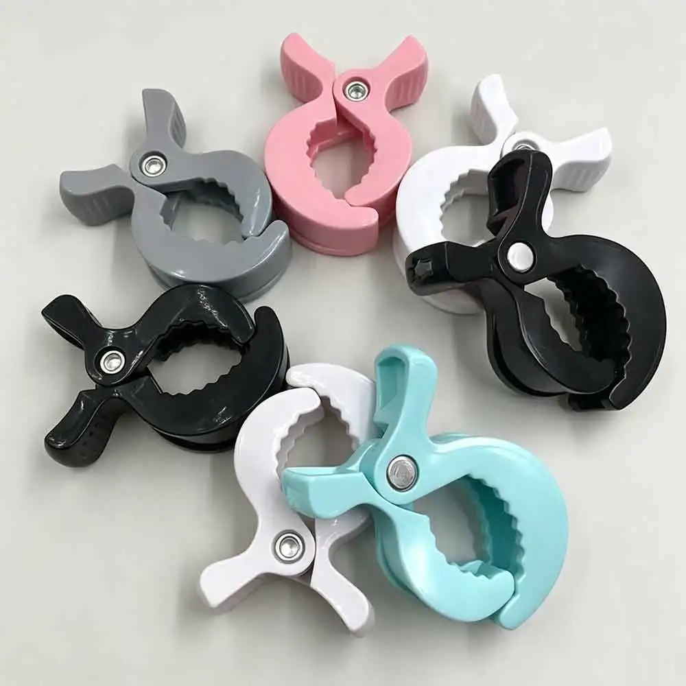 2 Peças de Acessórios para Carrinho de Bebê: Clipe Jacaré Portátil para Carrinho e Bebê Conforto, Gancho para Carrinho e Clipes para Cadeirinha de Carro para Crianças