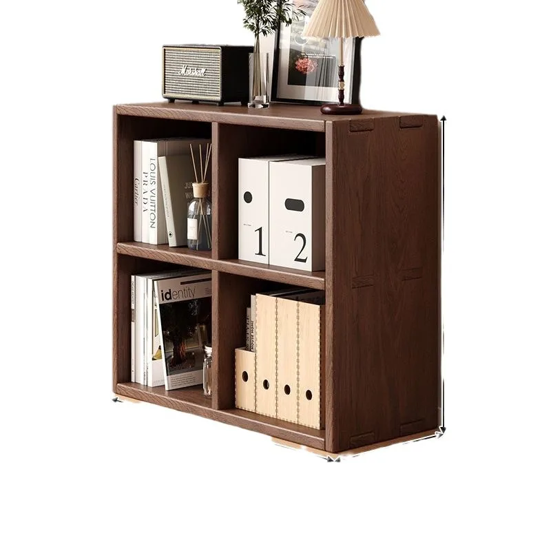 

Customized bookcase, whole wall bookshelf, floor-to-ceiling walnut color,free combination, living room cabinet,locker, household