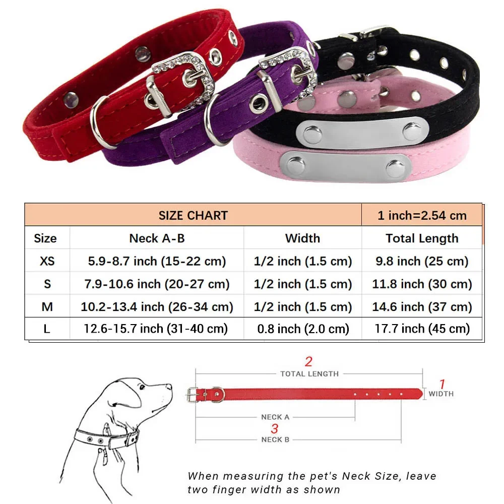 맞춤형 고양이 목걸이, 부드러운 벨벳 강아지 목걸이, 작은 개 새끼 고양이 액세서리, 맞춤형 ID 이름 무료 각인