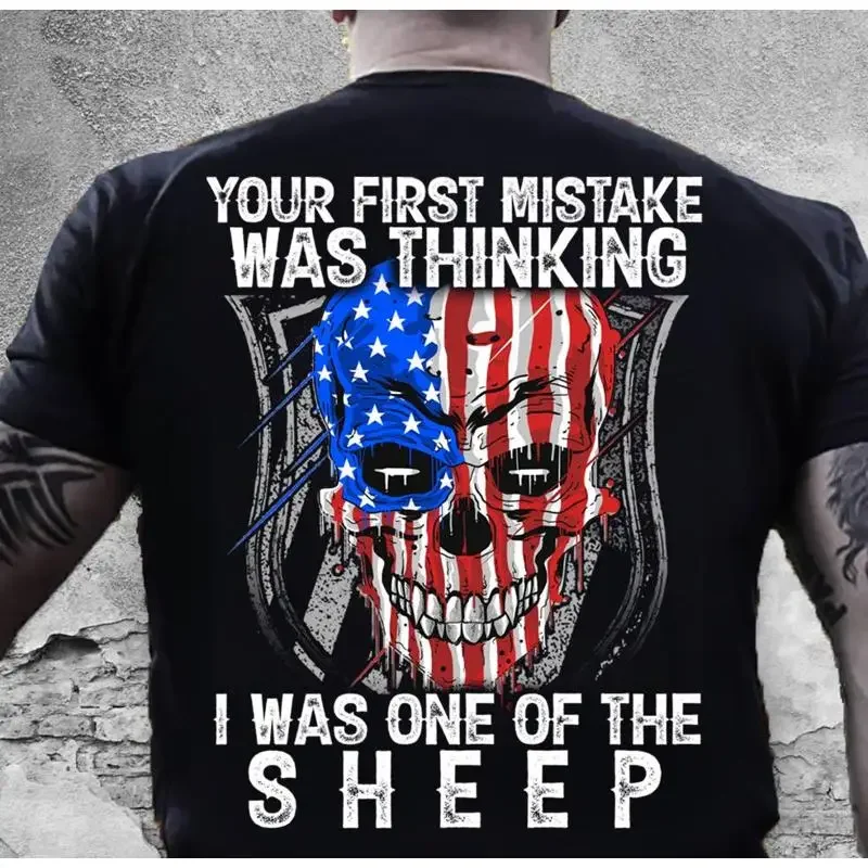 Veteran Your First Mistake Was Thinking I Was One Of The Sheep Graphic Unisex... T shirt