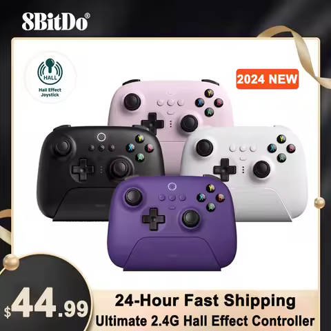 8BitDo - Ultimate Wireless 2.4G Gaming Hall Effect Joystick Controller with Charging Dock for PC, Windows 10, 11, Steam Deck