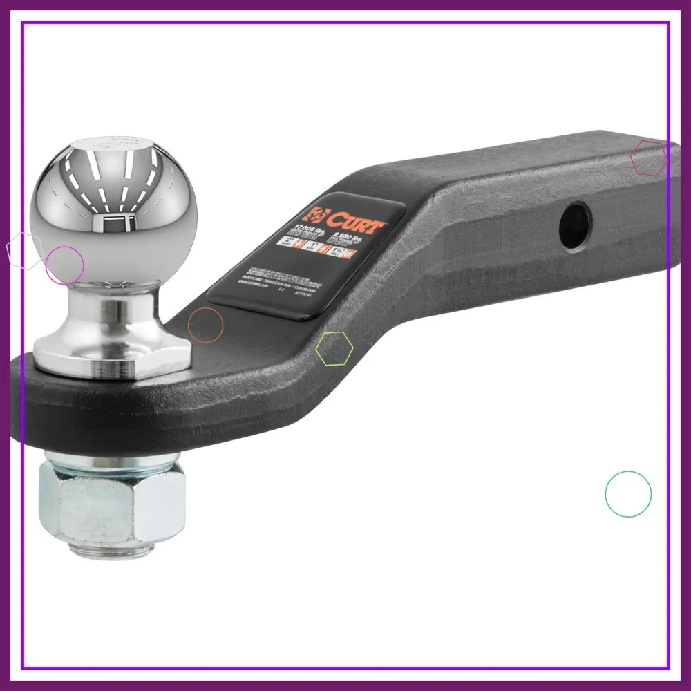 

2-Inch Receiver Trailer Hitch Mount with 2-5/16-Inch Ball, 15,000 lbs Capacity, 2-In Drop for Easy Towing