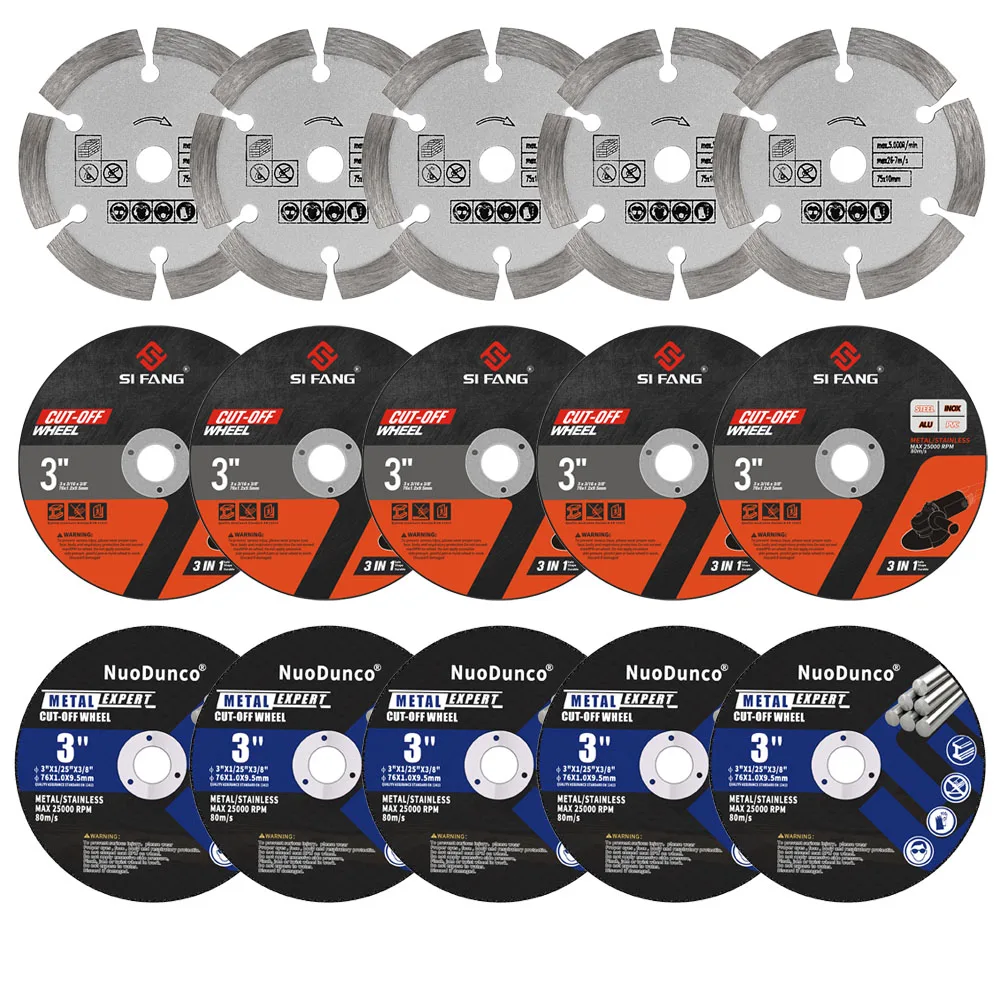 Si fang 76mm lâmina de serra elétrica disco de corte ferramenta rotativa cortador metal energia corte madeira moedor elétrico acessórios