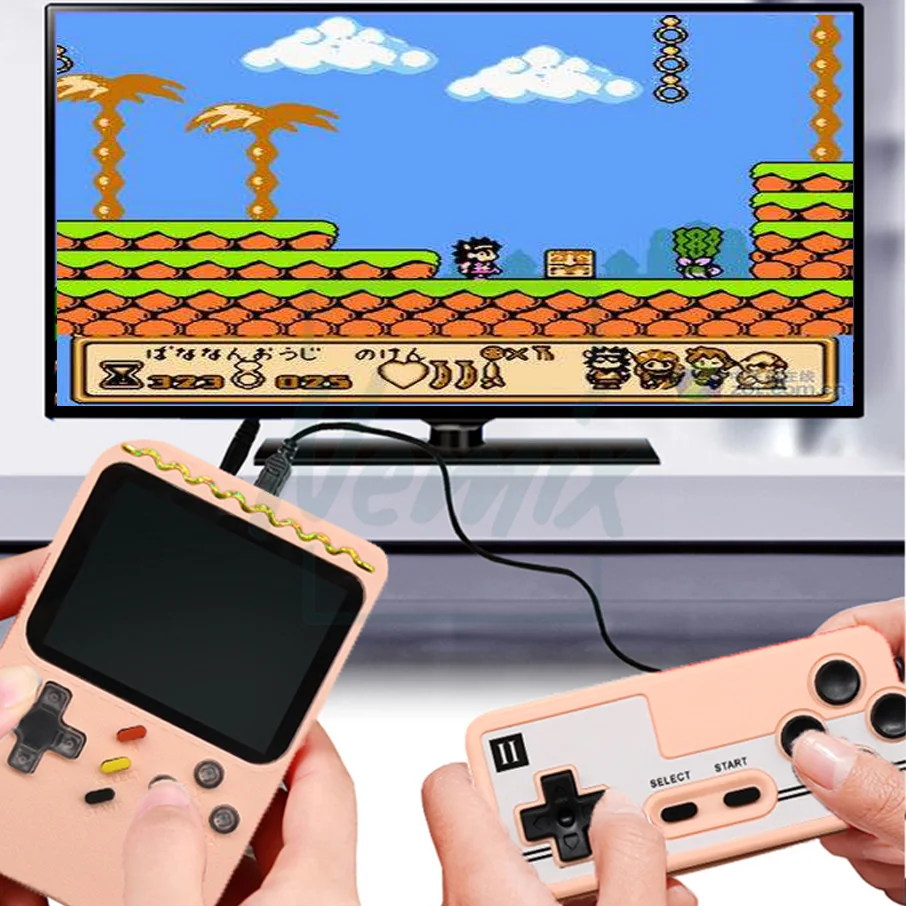 وحدة تحكم لعبة فيديو ، وحدة تحكم محمولة باليد ، ألعاب ريترو مدمجة 500 ، مشغل مزدوج دعم ، هدية للأطفال ، ترقية جديدة 2021