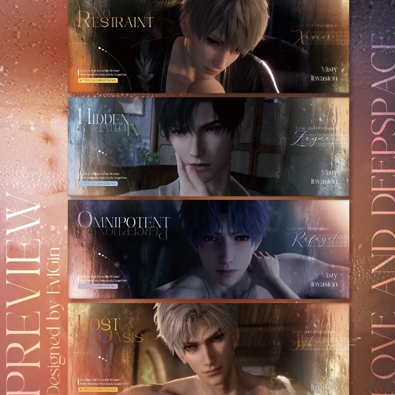 

Game Love and Deepspace Goods Xavier Rafayel Sylus Zayne Laser Ticket Gacha Machine Acrylic Stand Postcard Cosplay Accessories
