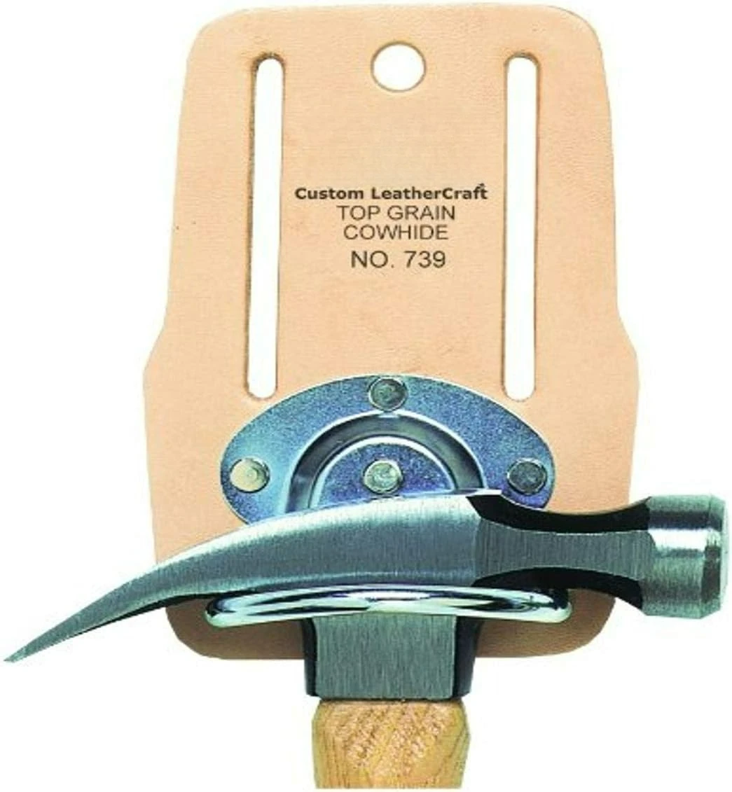 

739 Steel Swinging Hammer Holder, Top Grain Leather, Tan