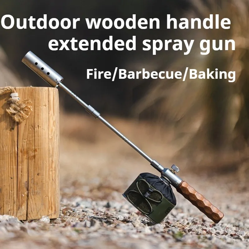 

Портативный огнемет из нержавеющей стали, легкий съемный регулируемый огнемет, многофункциональные принадлежности для кемпинга на открытом воздухе