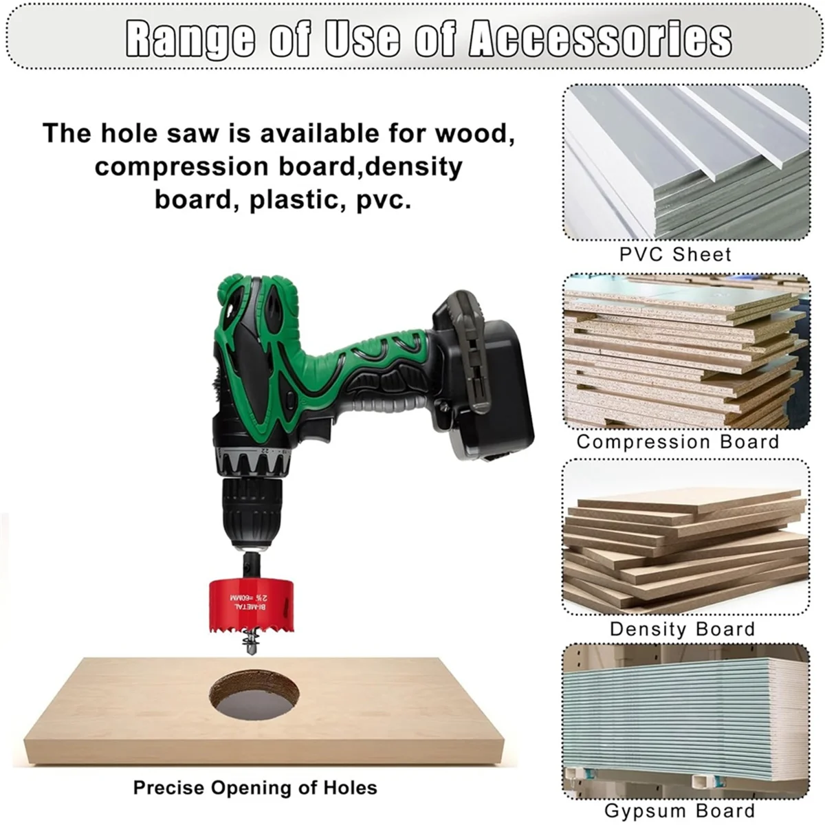 ABQR 6 個テレビコードハイダー 2-3/8 インチ (60 ミリメートル) 壁ケーブル管理キットコードハイダー壁掛けテレビ用ホールソードリルアタッチメント B