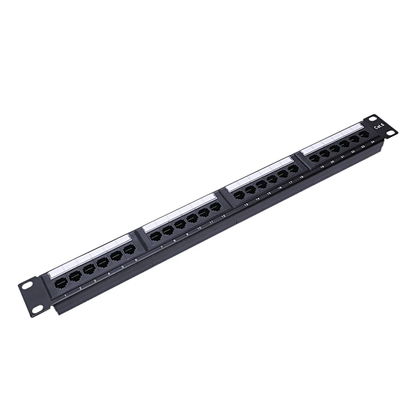 

ABAH-2X UTP 24 Port Rj45 Patch Panel Rack Cable Wall Mounted Bracket Connector Rack Tool Ethernet Lan Network Adapter CAT6