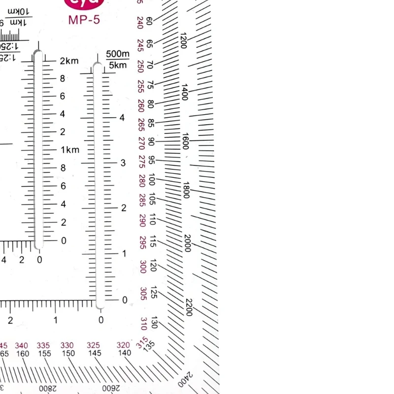 Topographic Flexible Map Scale & Protractors - Military UTM/MGRS Reader for Architecture Engineering Measuring