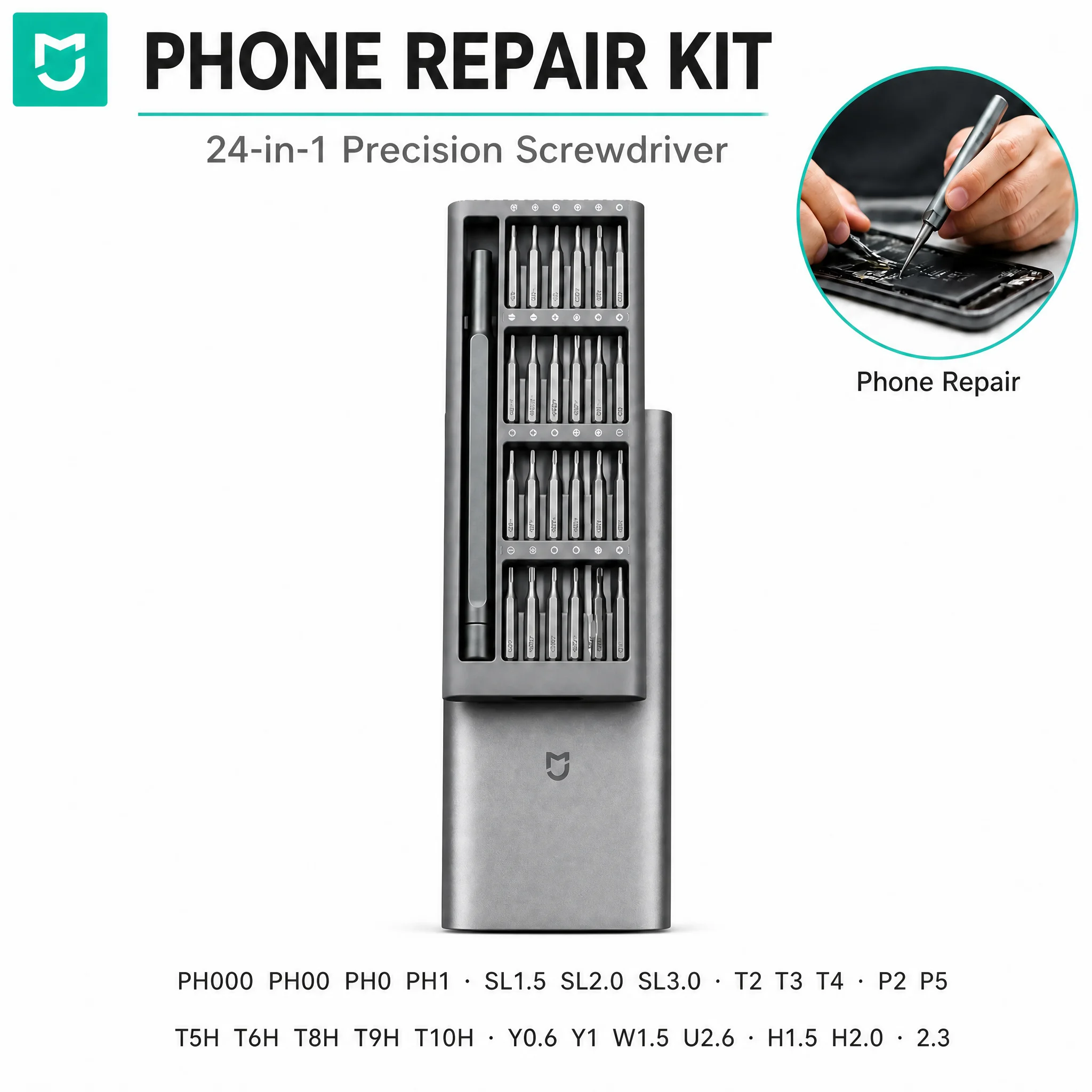 MIJIA MIJIA 24 in 1 Precision Screwdriver Kit Magnetic S2 Steel Bits Aluminum Case Repair Tool for Electronics Eyeglasses Laptop Phone - Aliexpress Deal