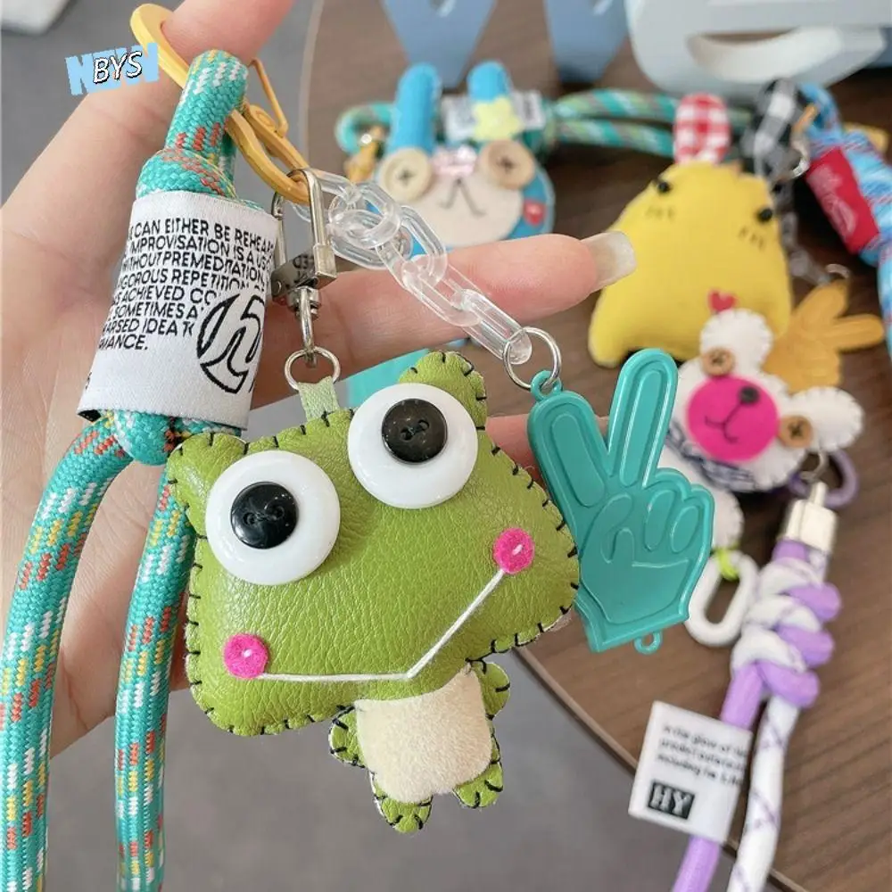 

Unique Exquisite Leather Keychain PU Accessories Cartoon Keychain Cute Charm Bag Pendant Bag/key Decor
