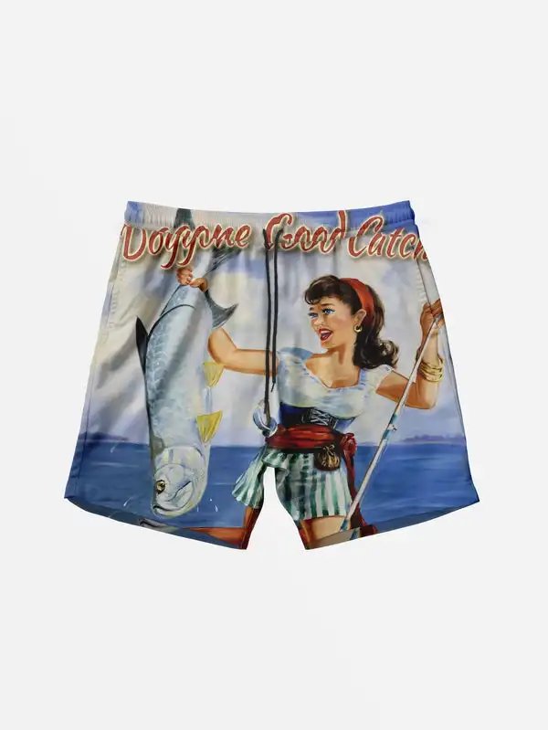 

Men's Hawaiian Swim Trunks 3D Retro Printed Beach Shorts Quick Dry Outdoor Leisure Sports Shorts Fashion Men's Shorts