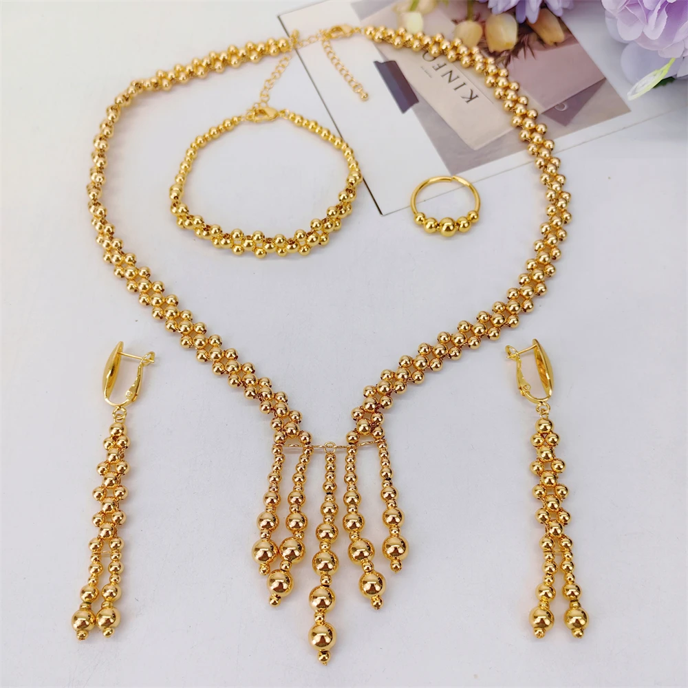 TITI Women's New Classic Jewelry Set Necklace Earrings Italian Style Luxury Design Trendy African Ladies Jewelry