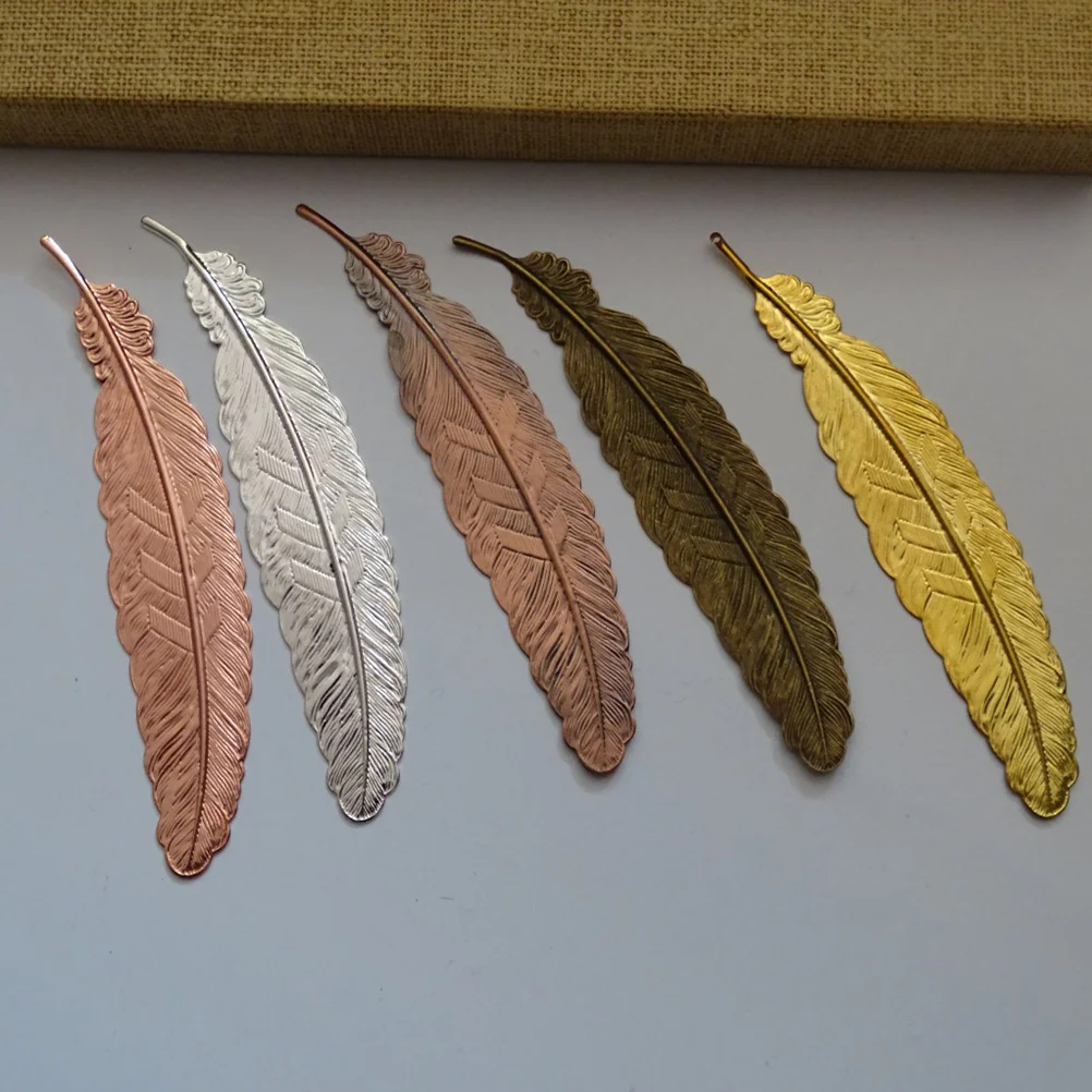 

10Pcs Shaped Bookmarks Retro Copper Bookmark Premium Metal Stationery Accessory Portable Decorative Bookmark for Home