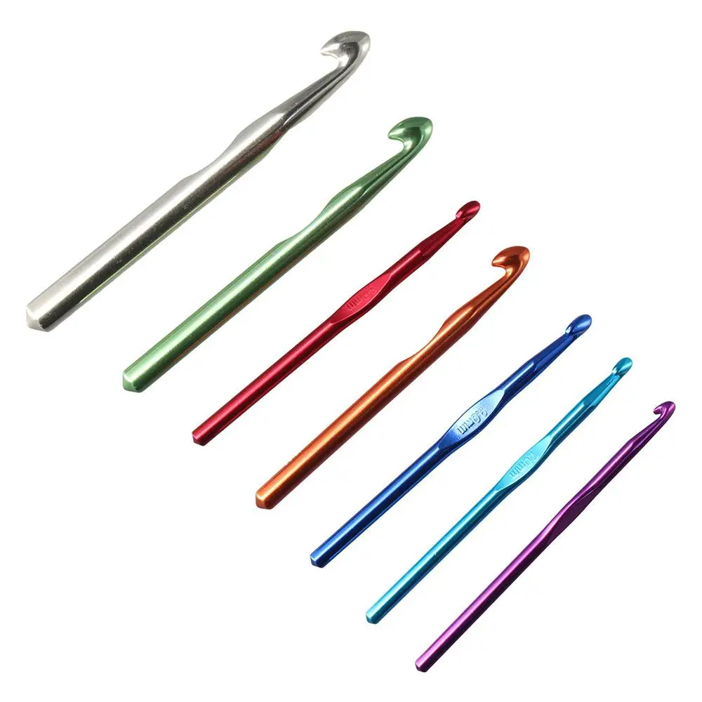 6.5mm,7mm,8mm,9mm,10mm,12mm,15mm Large Crochet Hooks 7Pcs/Set Aluminum Knitting Large Big Standard Size