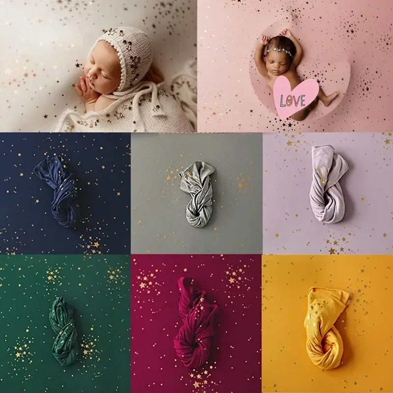 40 / 150*170cm Newborn Photography Props Blanket Baby Gilding  Star Blanket Backdrop Fabrics Cloth Baby Shoot Studio Accessories