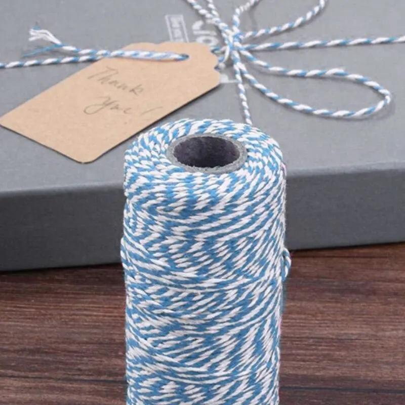 Double Color Cotton 100m Gift Bandage Label Rope Decoration Supplies