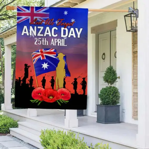 Anzac Day Australia Lest We Forget 25 April Australian Flag Garden Flag ZZU WWL
